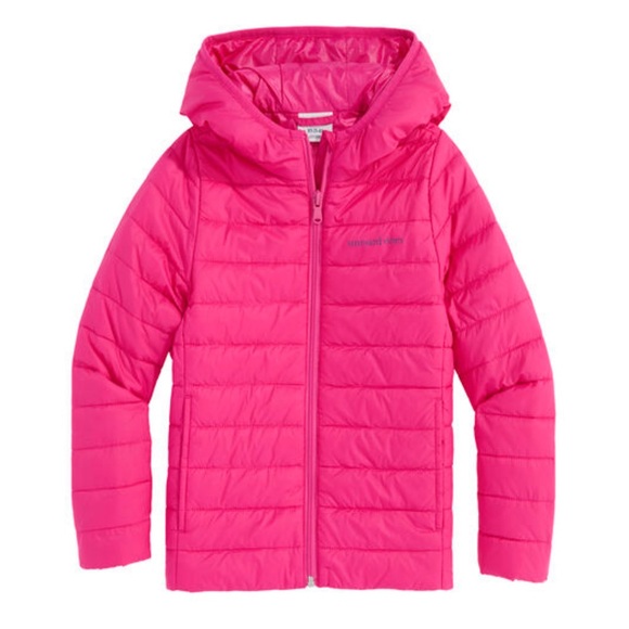 VINEYARD VINES NWT Girls Pink Puffer Jacket w/ Hood